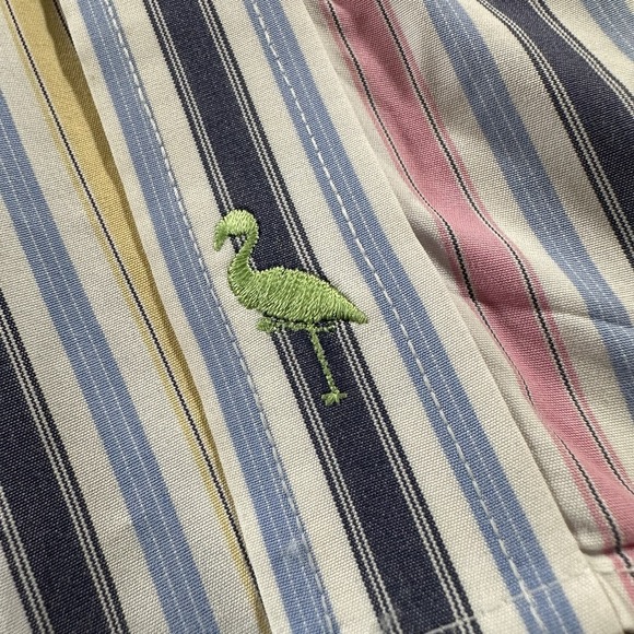 Tailorbyrd Shirt Large Pink Multi Stripe Check Button Up Long Sleeve Mens - Picture 4 of 8